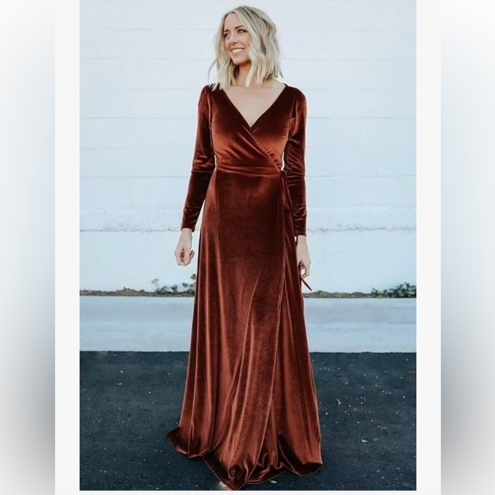 Fall Velvet Wrap dress